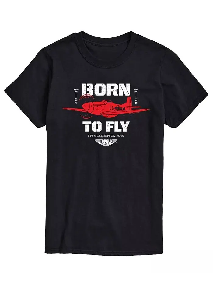 Мужская футболка Top Gun Maverick Born To Fly AIRWAVES — изображение 1 из 2, черный
