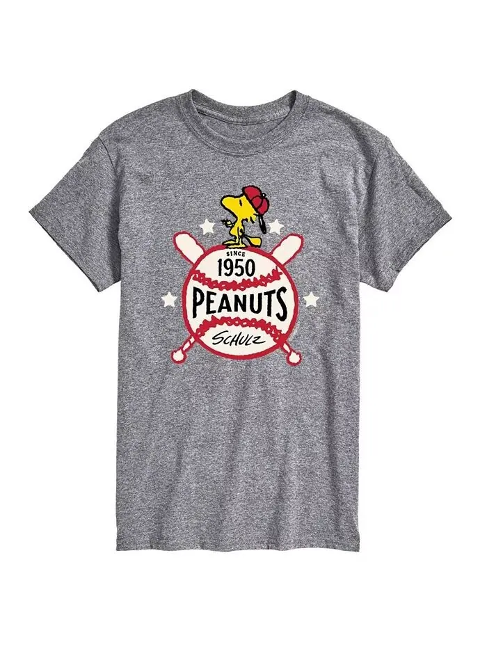 Мужская бейсбольная футболка Peanuts 1950 AIRWAVES — изображение 1 из 2, серый