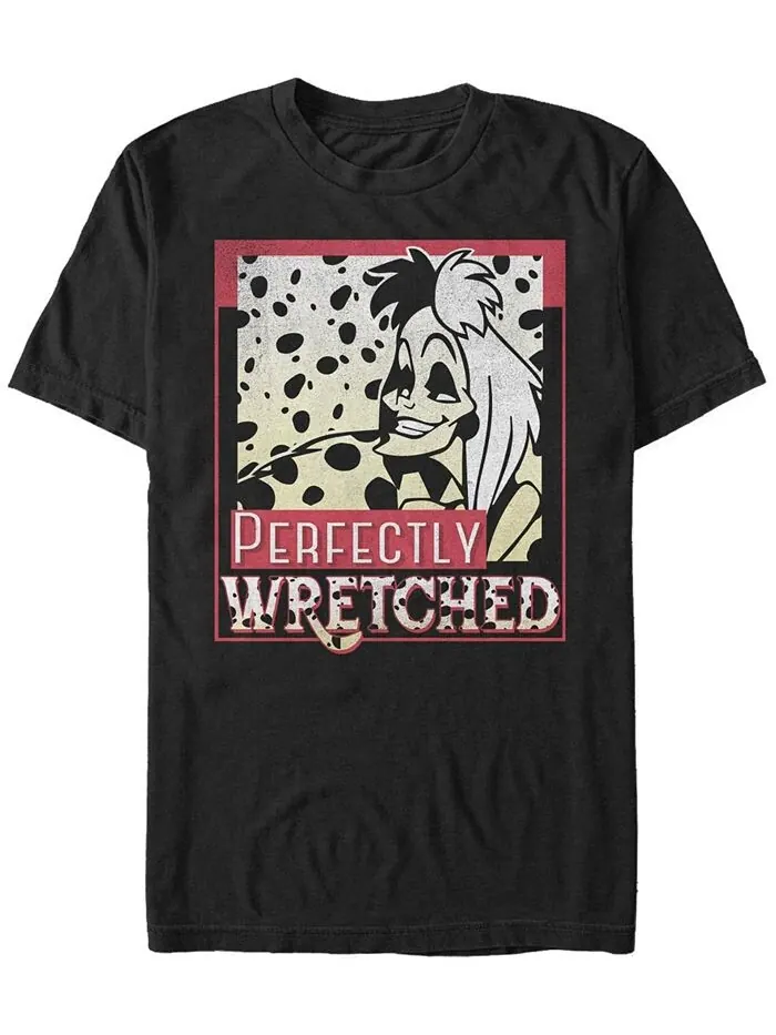 Мужская футболка с коротким рукавом «101 далматинец Wretched Cruella» Fifth Sun — изображение 1 из 1, черный