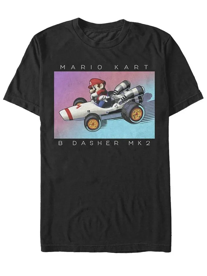 Мужская футболка Nintendo Mario Kart B Dasher Mk2 Racer с короткими рукавами Fifth Sun — изображение 1 из 1, черный