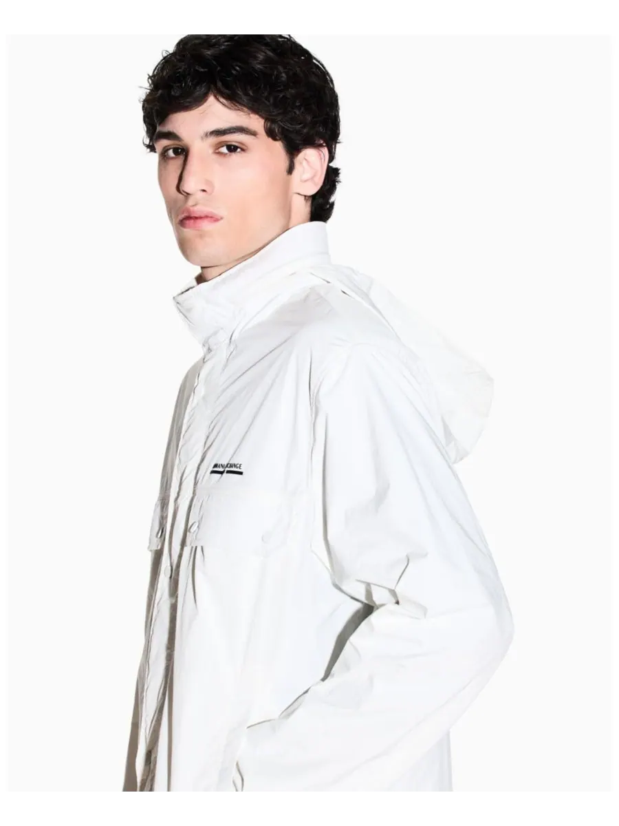 Мужской нейлоновый короткий спортивный пиджак A|X Armani Exchange — изображение 4 из 5, белый
