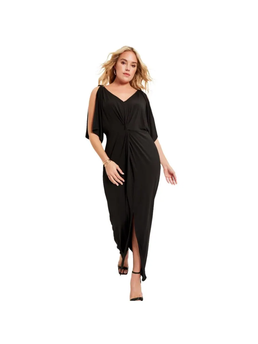 Платье June + Vie Plus Size с перекрученным передом June & Vie — изображение 1 из 2, черный