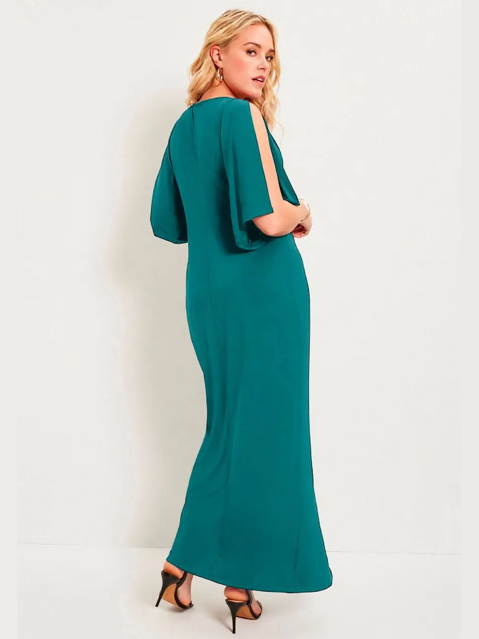 Платье June + Vie Plus Size с перекрученным передом June & Vie — изображение 2 из 2, черный