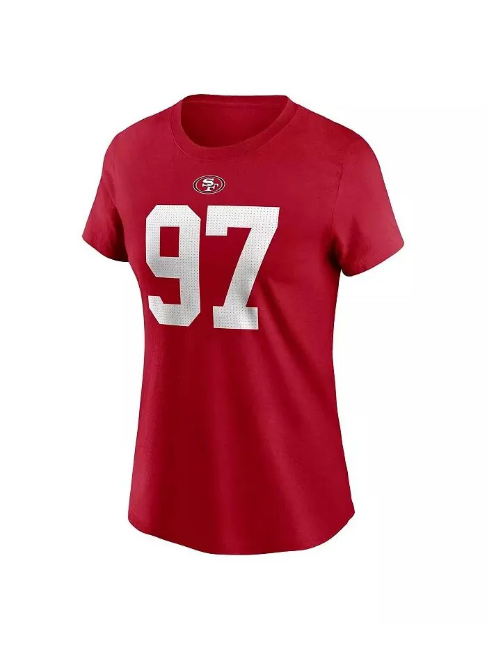 Женская футболка Nick Bosa Scarlet San Francisco 49ers с именем и номером игрока Nike — изображение 2 из 3