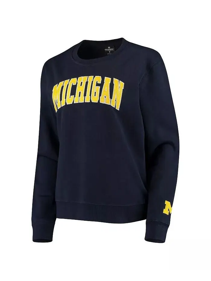 Женский темно-синий пуловер-свитшот Michigan Wolverines Campanile Colosseum — изображение 3 из 3
