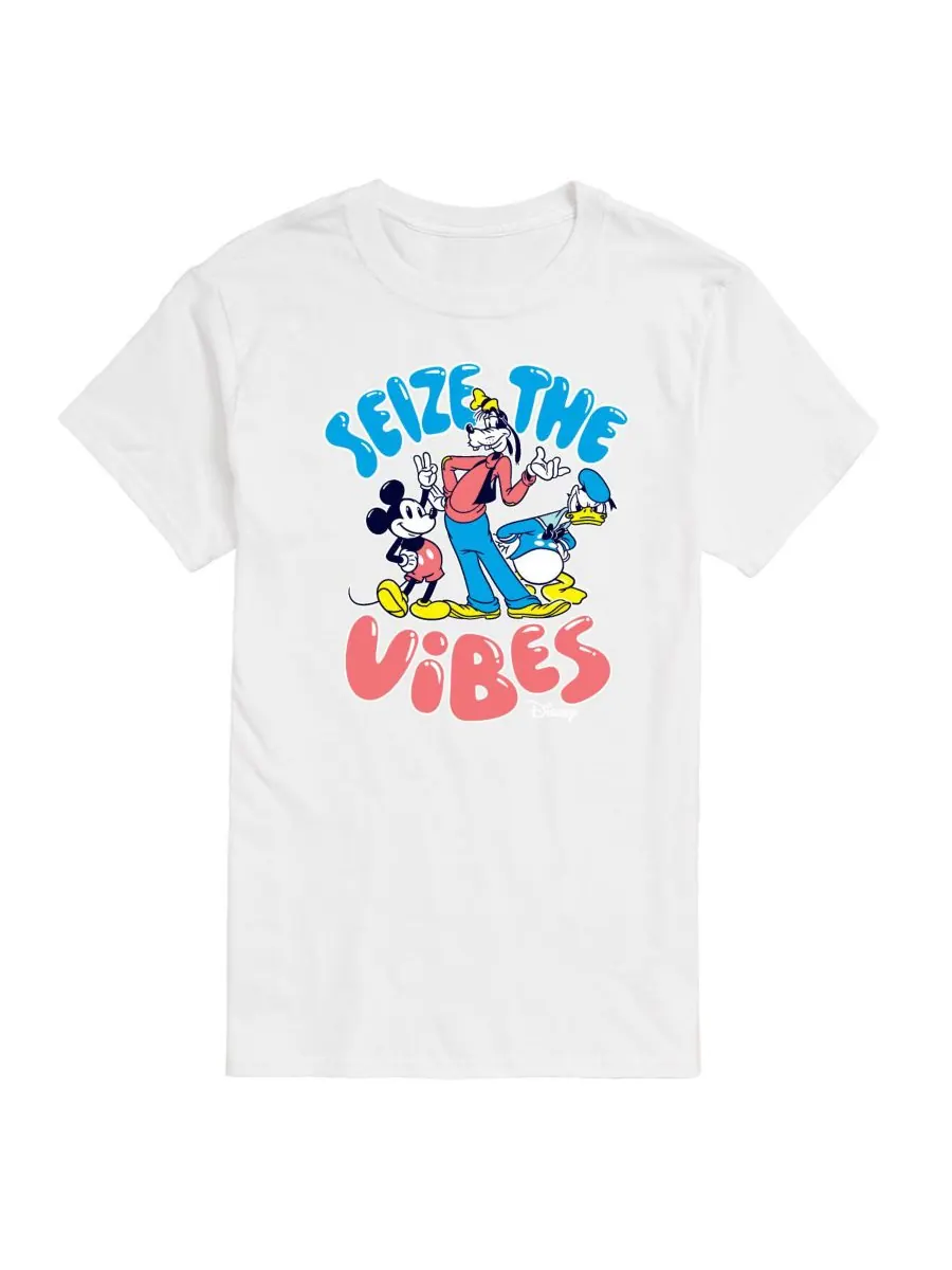 Мужская футболка с коротким рукавом Disney Seize The Vibes AIRWAVES — изображение 1 из 3, белый