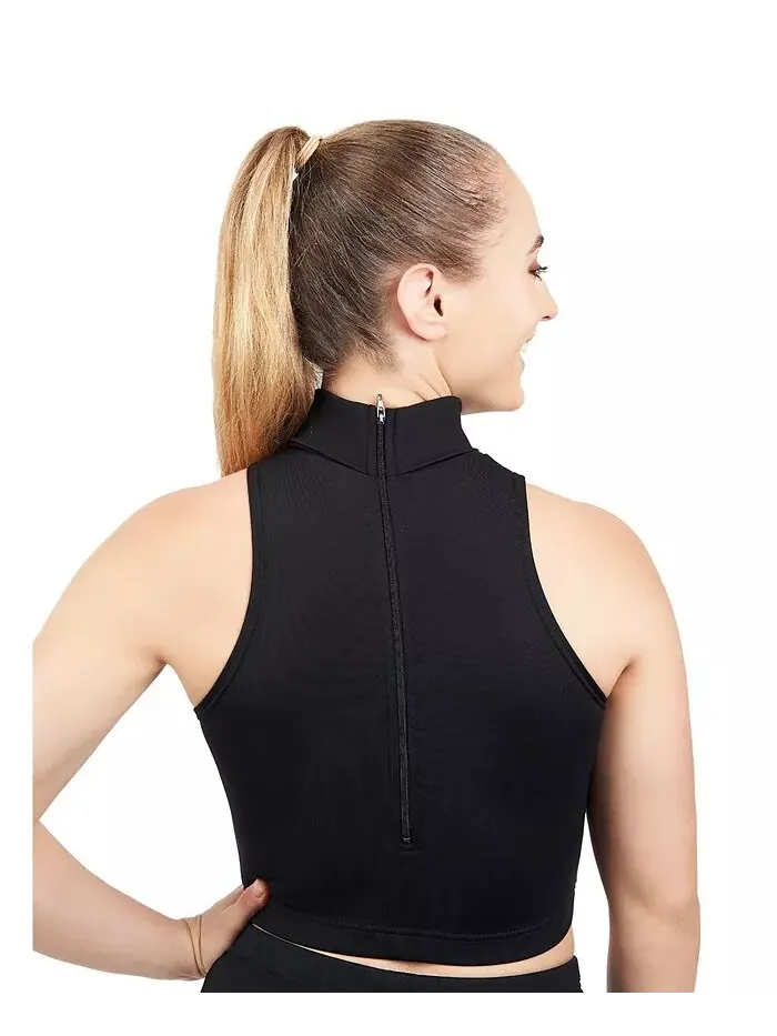 Футболка с воротником-стойкой Team Basics Capezio — изображение 1 из 3, черный