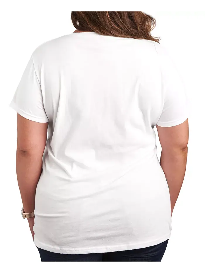 Модная футболка с круглым вырезом Plus Size Peanuts 4th of July с принтом фейерверков Hybrid Apparel — изображение 2 из 3
