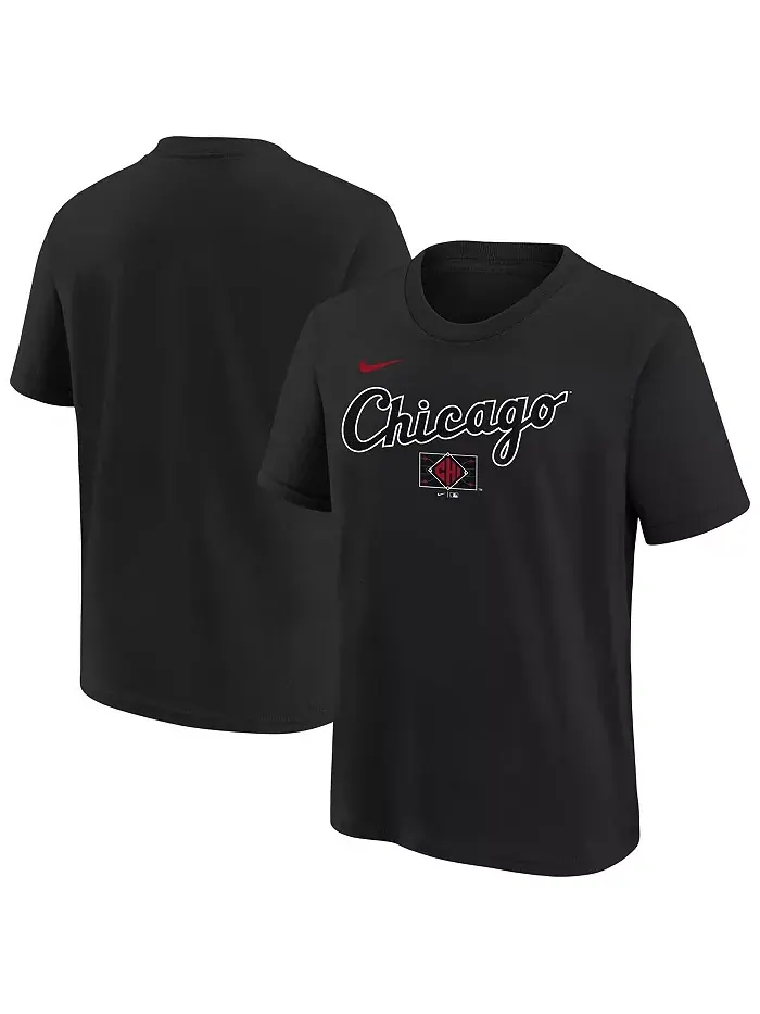 Футболка Chicago White Sox 2025 City Connect Wordmark для подростков — изображение 1 из 3, черный
