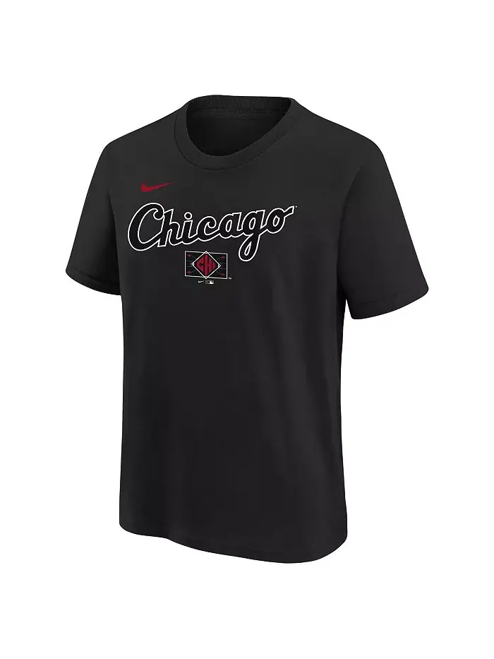Футболка Chicago White Sox 2025 City Connect Wordmark для подростков — изображение 2 из 3, черный
