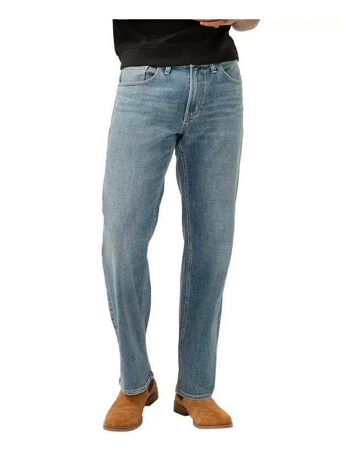 Джинсы Gordie Relaxed Fit Straight Leg Silver Jeans Co. — изображение 1 из 7, синий