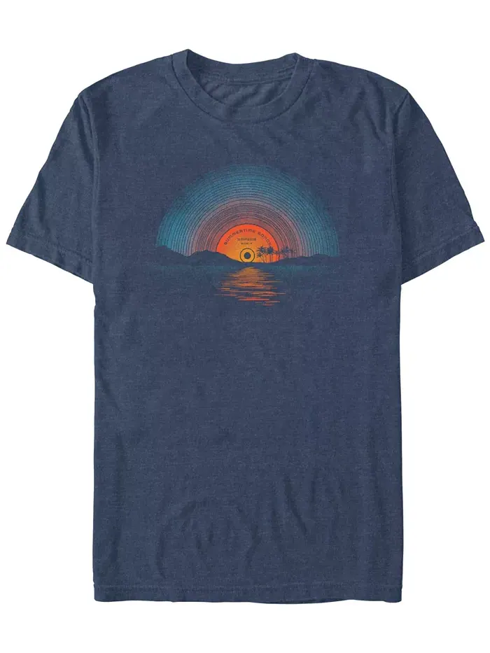 Мужская футболка с коротким рукавом Sound of Summer Design By Humans — синий