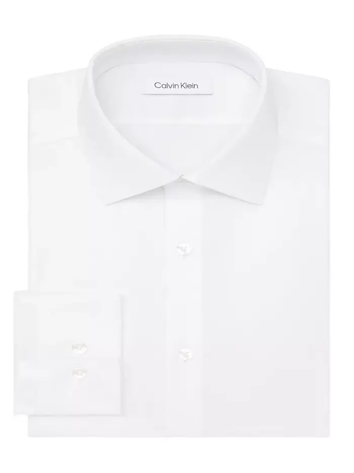 Мужская рубашка Calvin Klein Steel Plus Slim Fit Calvin Klein — изображение 3 из 3, белый