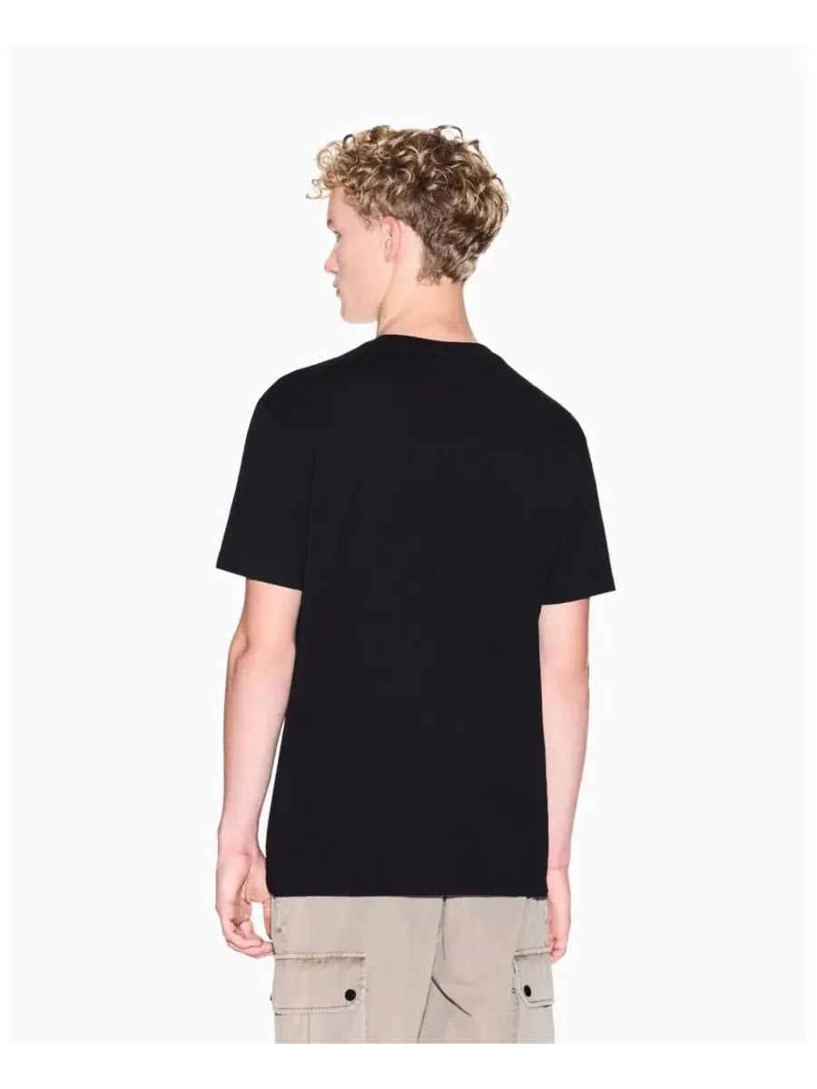 A|X Armani Exchange Мужская черно-золотая футболка — изображение 4 из 5, черный