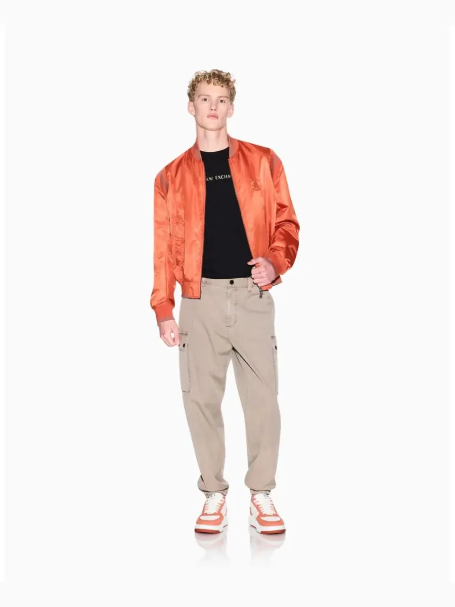 A|X Armani Exchange Мужская черно-золотая футболка — изображение 5 из 5, черный