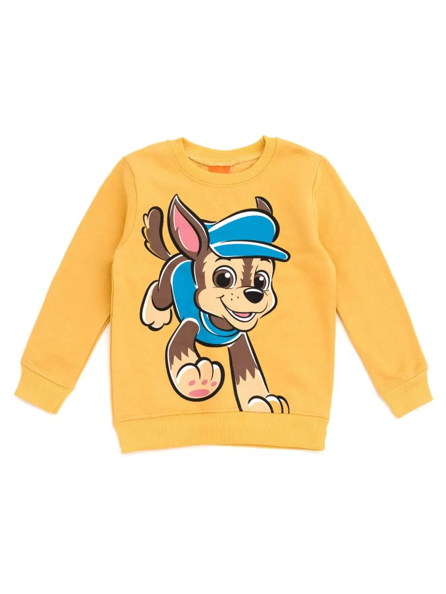 Комплект одежды для мальчика: флисовая толстовка и штаны Paw Patrol — изображение 3 из 5, желтый