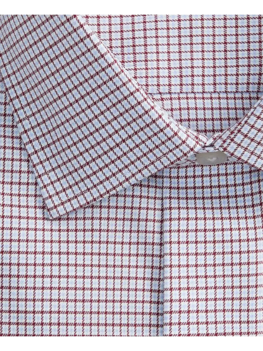 Мужская рубашка с воротником-стойкой из хлопкового твила, свободный крой Tommy Hilfiger — изображение 2 из 3, красный