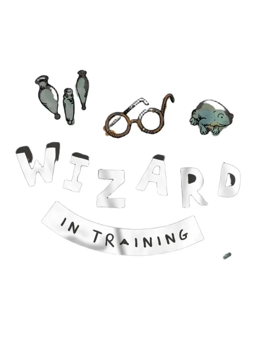 Футболка с принтом Wizard In Training Harry Potter — изображение 3 из 3, серый