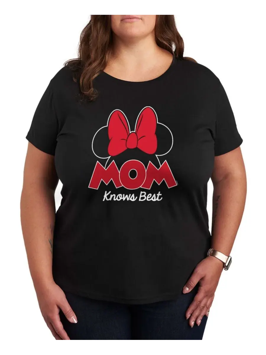 Футболка с коротким рукавом и принтом Минни Маус от Disney больших размеров Hybrid Apparel — изображение 1 из 3, черный
