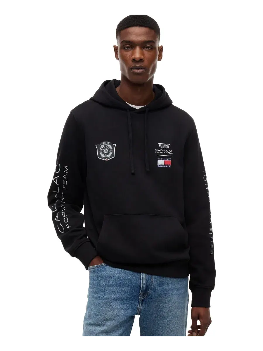 Худи с капюшоном Tommy Hilfiger x Cadillac F1 Racing Graphic Hoodie — изображение 1 из 4, черный
