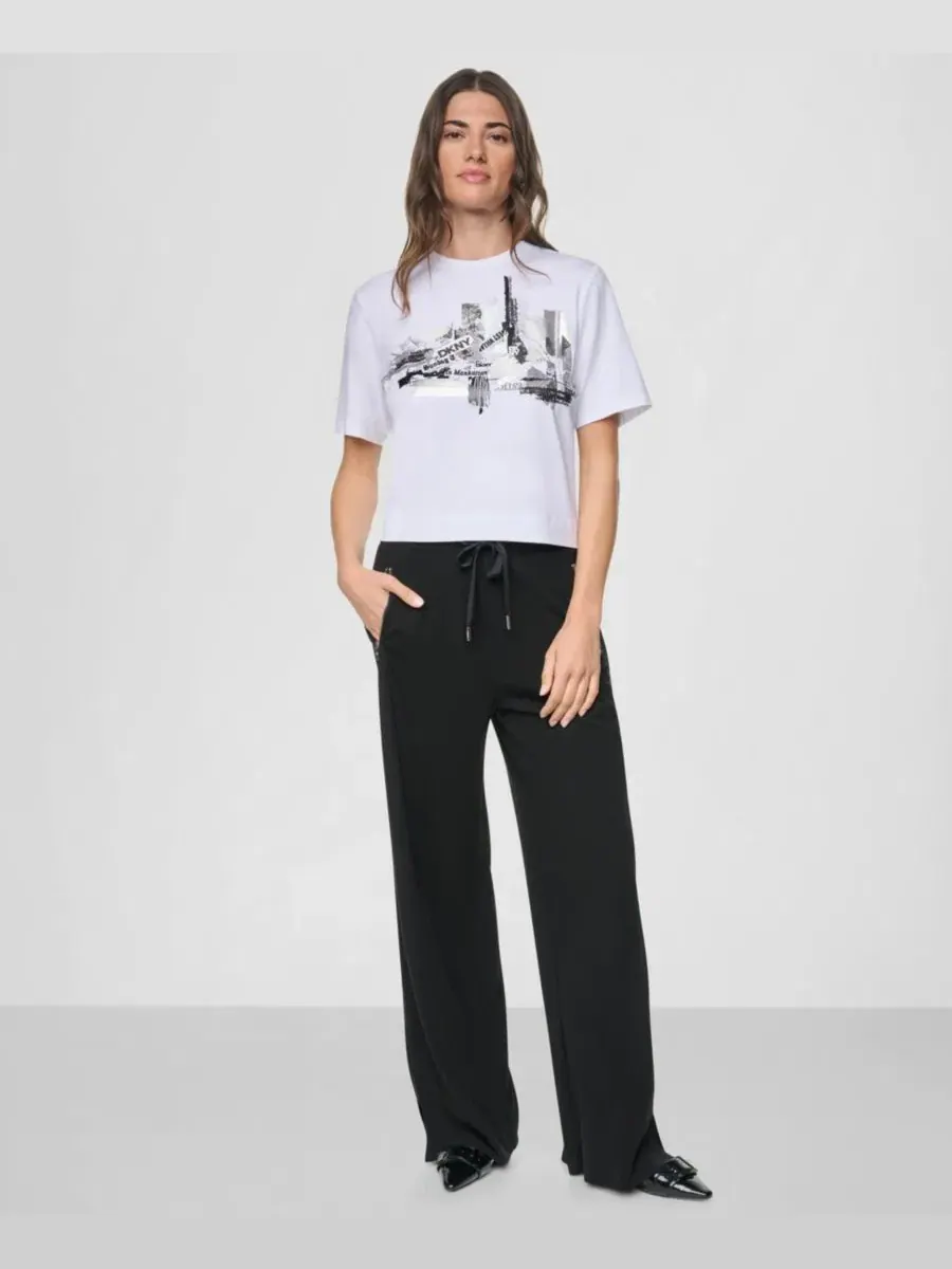 Футболка с принтом City и стразами DKNY — изображение 2 из 6, белый
