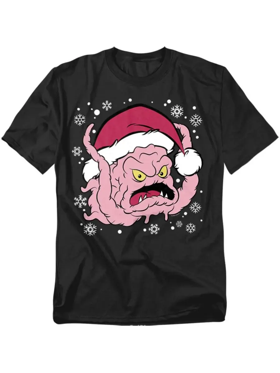 Мужская футболка Krang Christmas Hat Teenage Mutant Ninja Turtles — изображение 1 из 3, черный