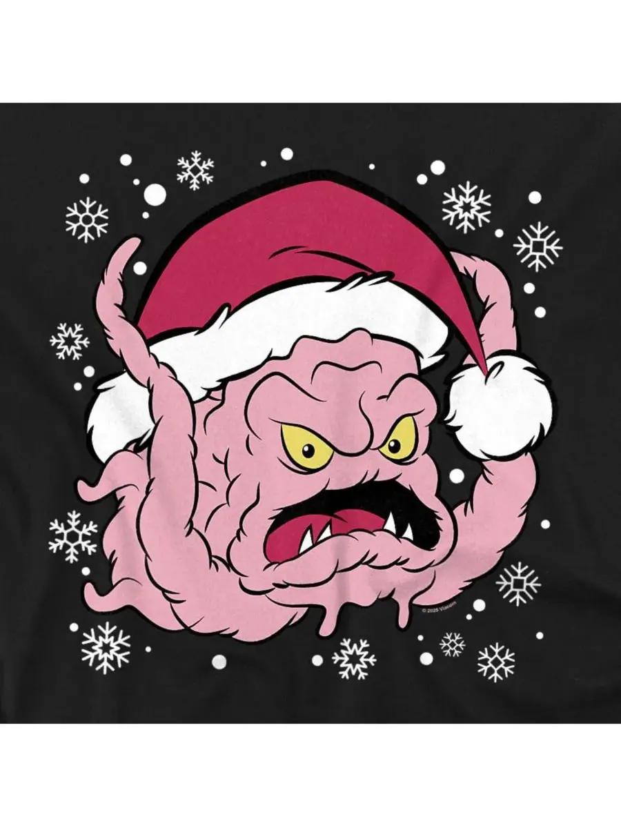 Мужская футболка Krang Christmas Hat Teenage Mutant Ninja Turtles — изображение 2 из 3, черный