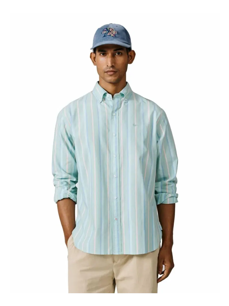 Мужская рубашка из легкого оксфорда с длинным рукавом Walesby Lightweight Relaxed Oxford Shirt Aubin — изображение 1 из 5