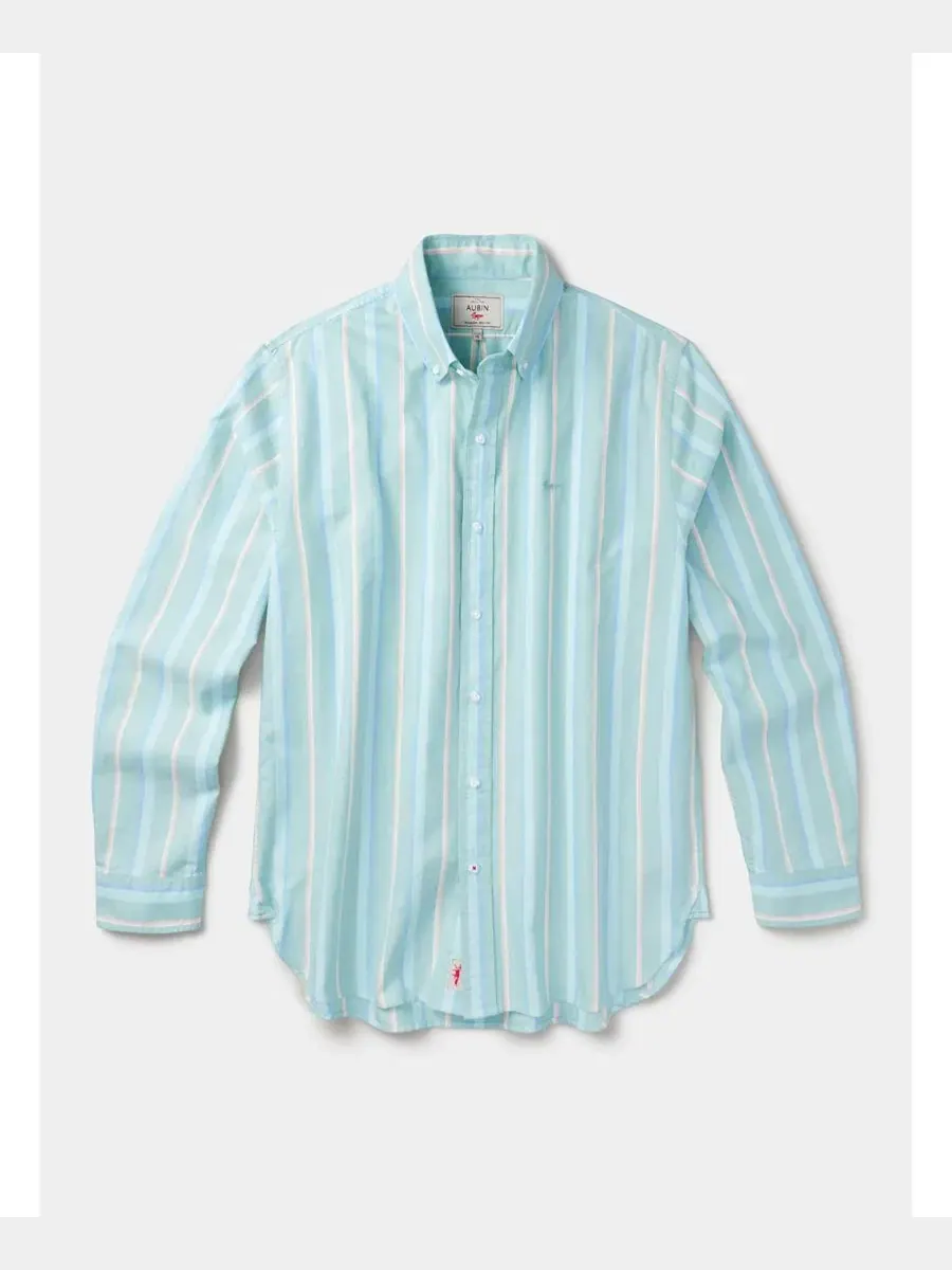 Мужская рубашка из легкого оксфорда с длинным рукавом Walesby Lightweight Relaxed Oxford Shirt Aubin — изображение 5 из 5