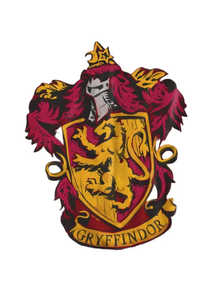 Мужская футболка с нарисованным гербом Гриффиндора Harry Potter — изображение 2 из 3, красный