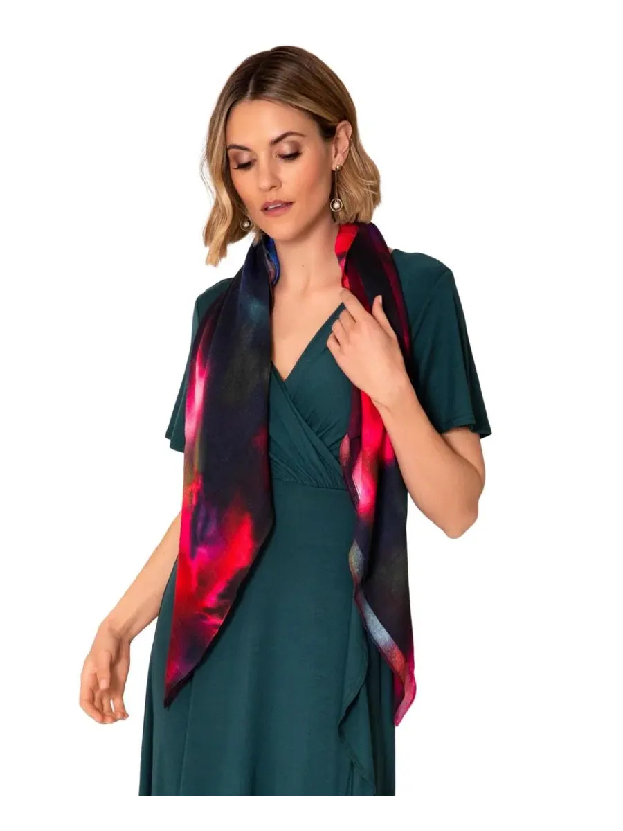 Платье-миди с запахом и воланами Waterfall Ruffle Wrap Midi Dress Alie Street London — изображение 4 из 8, зеленый
