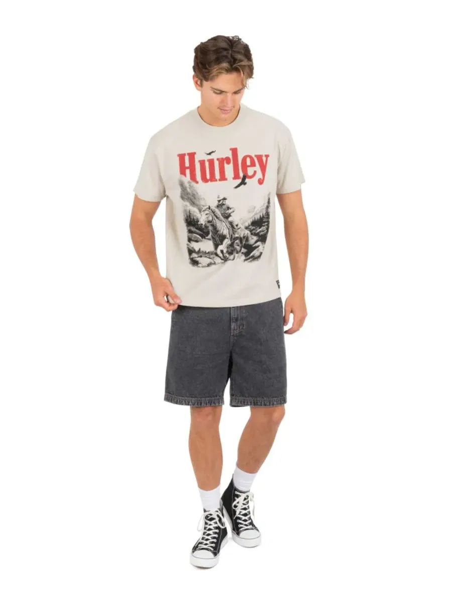 Мужская футболка с коротким рукавом для трейлраннинга Hurley — изображение 2 из 6, кость