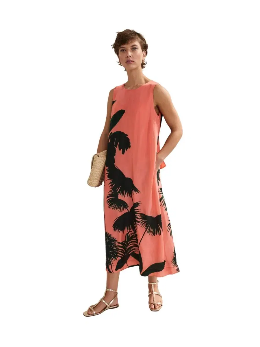 Платье миди Leila Palm Phase Eight — изображение 1 из 6, коралл