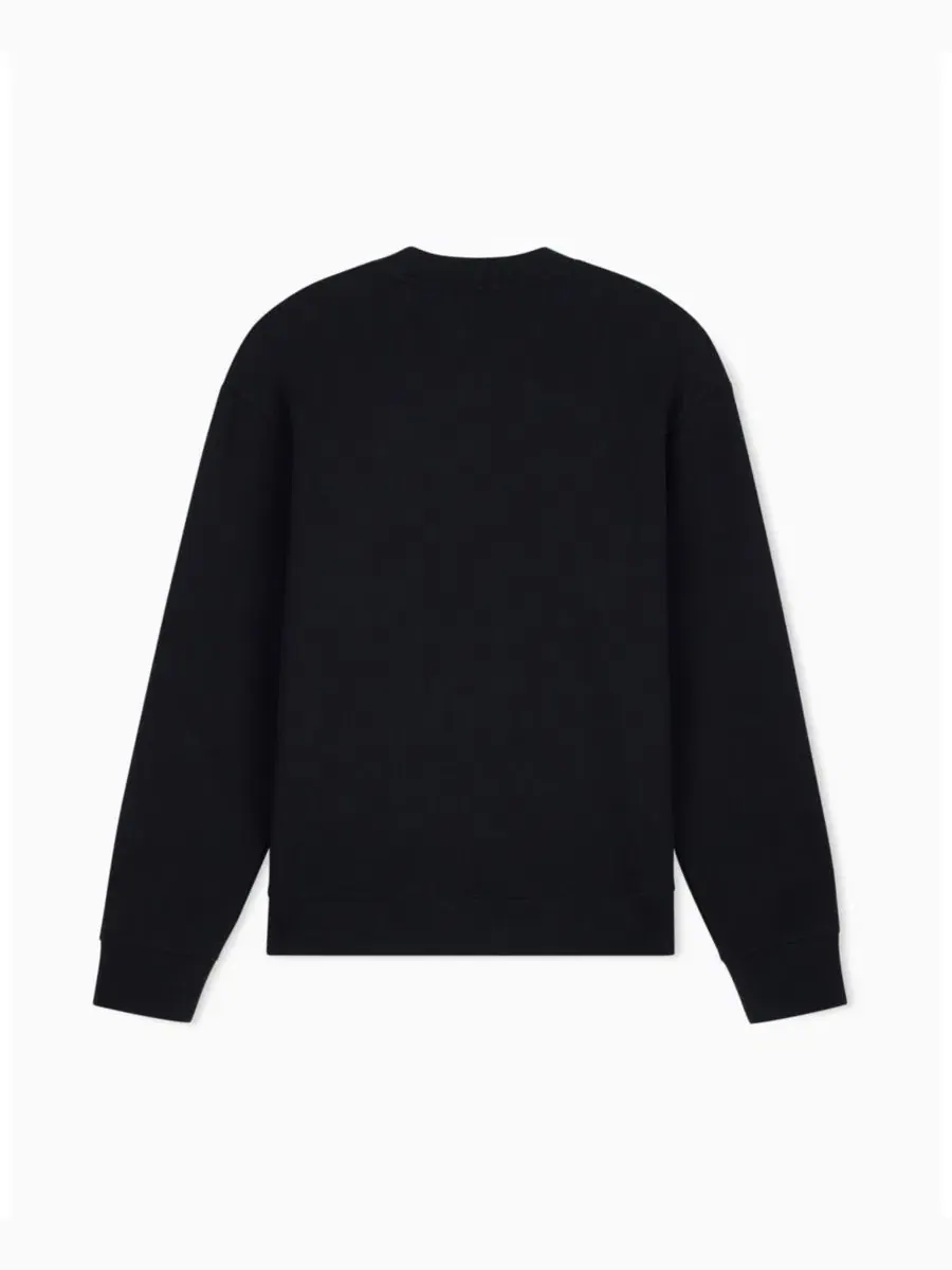 Свитшот с круглым вырезом, хлопковый, с принтом A|X Armani Exchange — изображение 3 из 8, черный