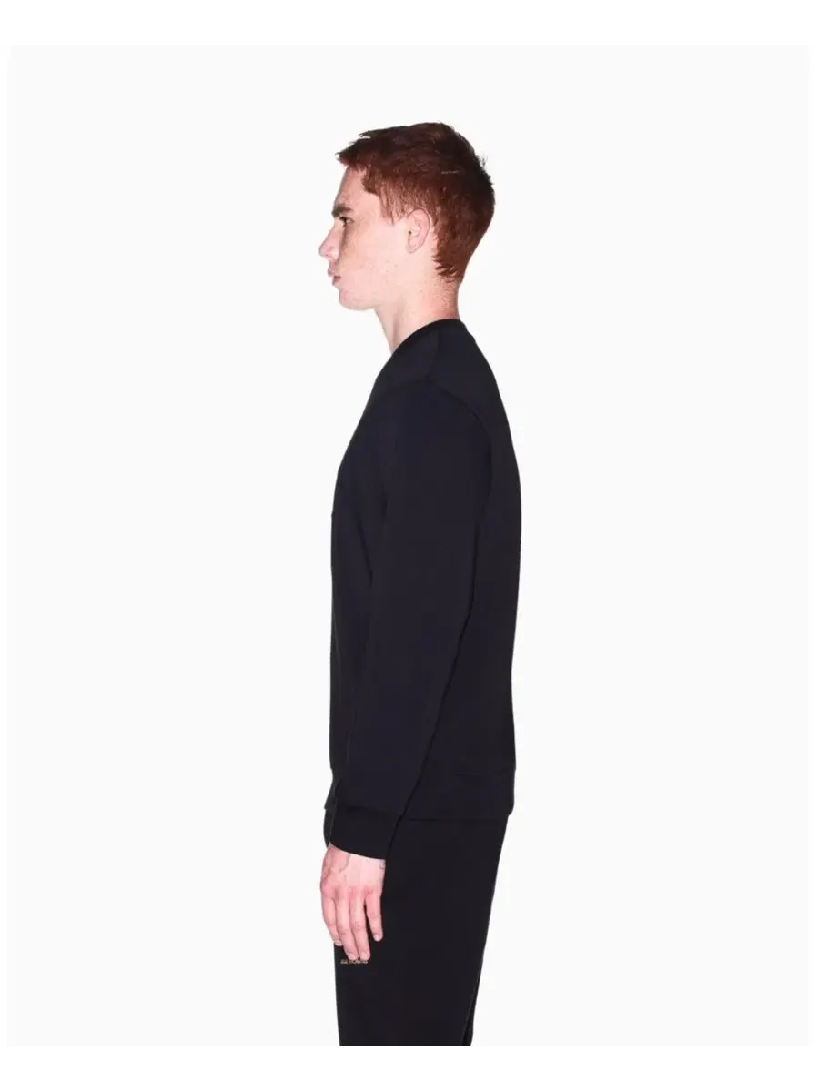 Свитшот с круглым вырезом, хлопковый, с принтом A|X Armani Exchange — изображение 8 из 8, черный