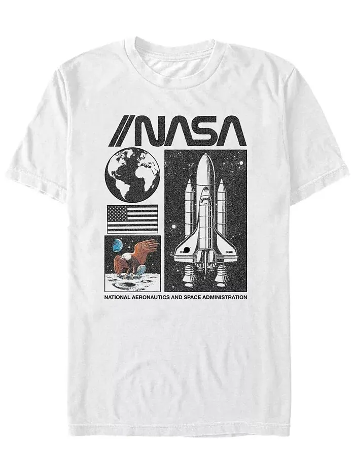Мужская футболка с коротким рукавом NASA National Aeronautics and Space Administration Fifth Sun — изображение 1 из 1, белый