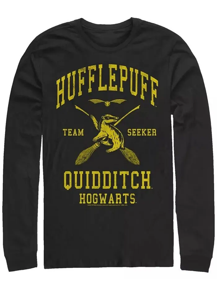 Мужская футболка с длинным рукавом Deathly Hallows 2 HP Quidditch Seeker Crew Fifth Sun — изображение 1 из 1, черный