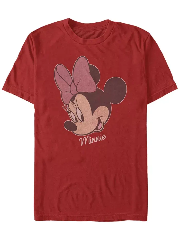 Мужская футболка с коротким рукавом Minnie Big Face Fifth Sun — изображение 1 из 1, красный
