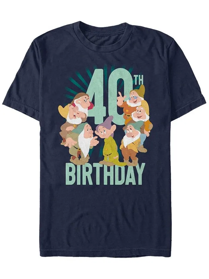 Мужская футболка с короткими рукавами и круглым вырезом Dwarves Forty Birthday Fifth Sun — изображение 1 из 1, темно-синий