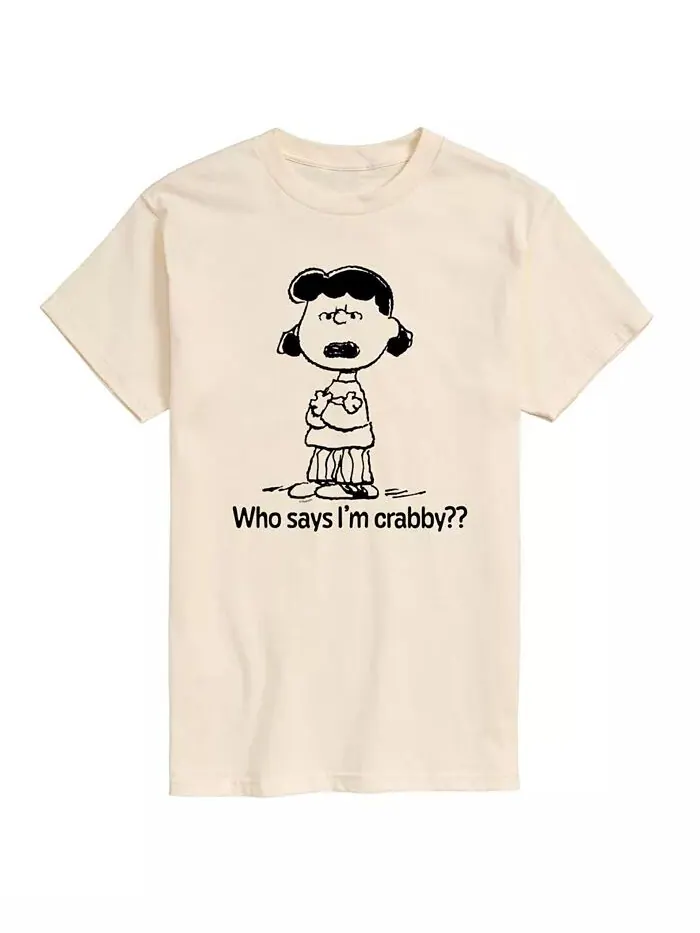Мужская футболка с коротким рукавом Hybrid Apparel Peanuts Crabby AIRWAVES — изображение 1 из 5, бежевый