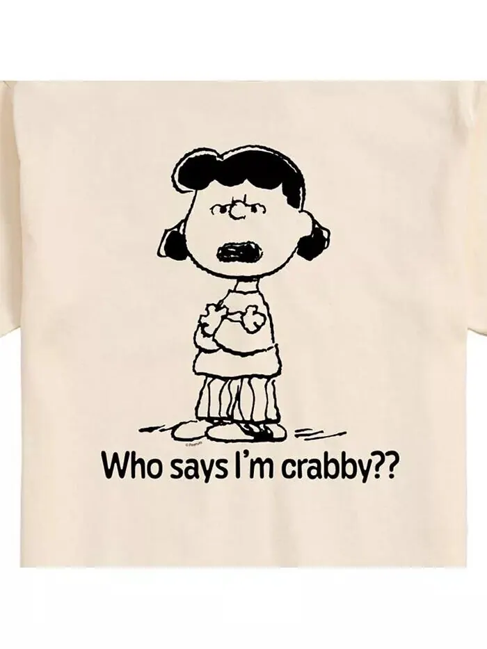 Мужская футболка с коротким рукавом Hybrid Apparel Peanuts Crabby AIRWAVES — изображение 3 из 5, бежевый