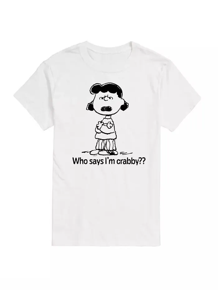 Мужская футболка с коротким рукавом Hybrid Apparel Peanuts Crabby AIRWAVES — изображение 1 из 6, белый
