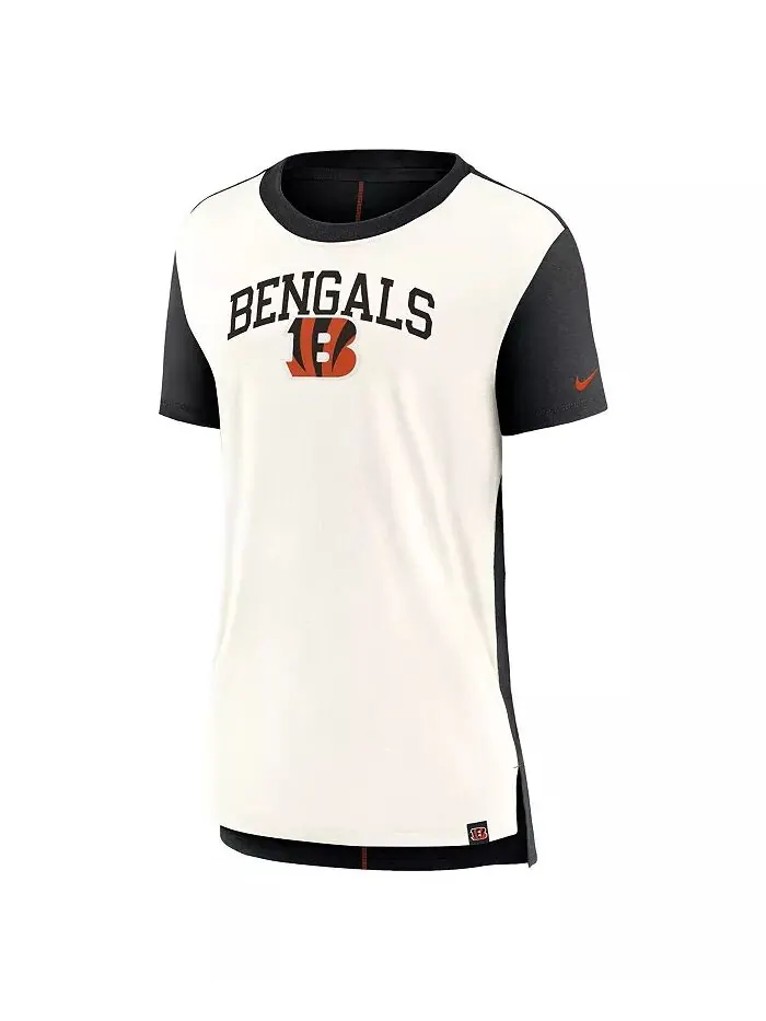 Женская кремовая/черная футболка с надписью Cincinnati Bengals Tri-Blend Nike — изображение 3 из 3