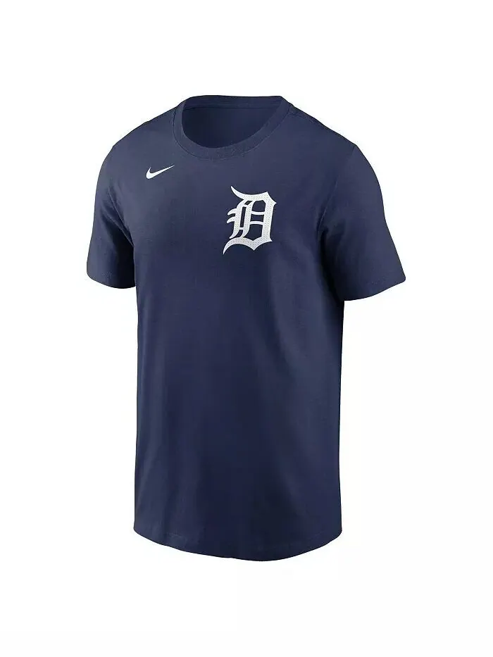 Мужская темно-синяя футболка с надписью Detroit Tigers Fuse Nike — изображение 2 из 3, темно-синий