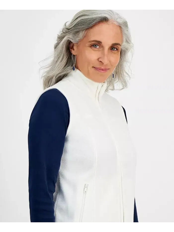 Миниатюрный флисовый жилет Style & Co — изображение 3 из 3, синий