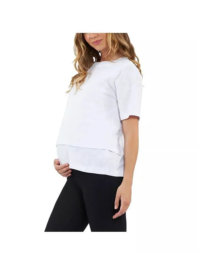 Футболка для кормящих матерей Claud Ripe Maternity — изображение 2 из 3, белый
