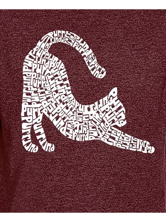 Футболка мужская Stretching Cat Premium Blend Word Art LA Pop Art — изображение 3 из 5, бордовый