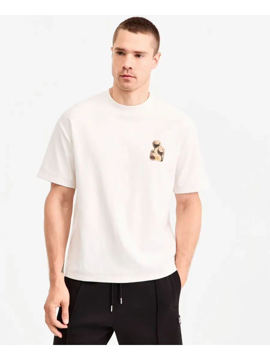 Футболка с графическим принтом Detzi Graphic Crewneck HUGO by Hugo Boss