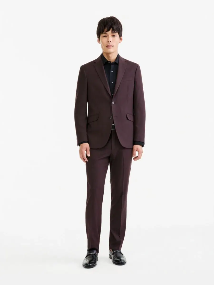 Мужской пиджак Slim Fit Techni-Cole Kenneth Cole Reaction — изображение 3 из 4, коричневый