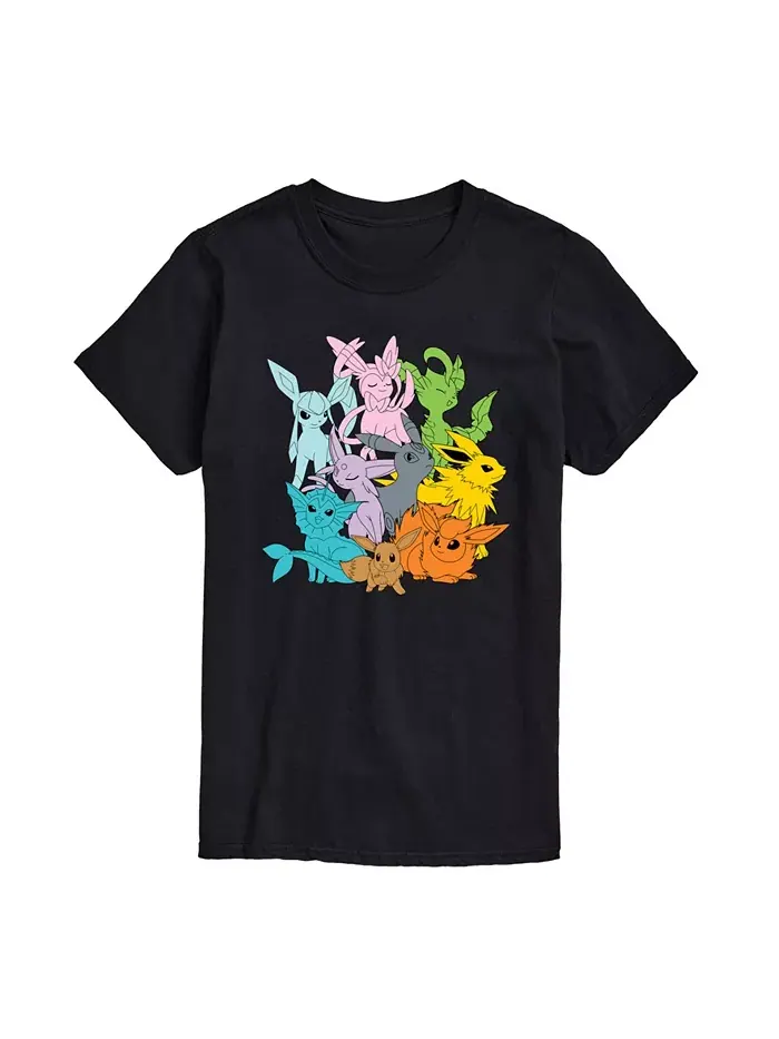 Мужская футболка с коротким рукавом Pokémon Character Group AIRWAVES — изображение 1 из 3, черный